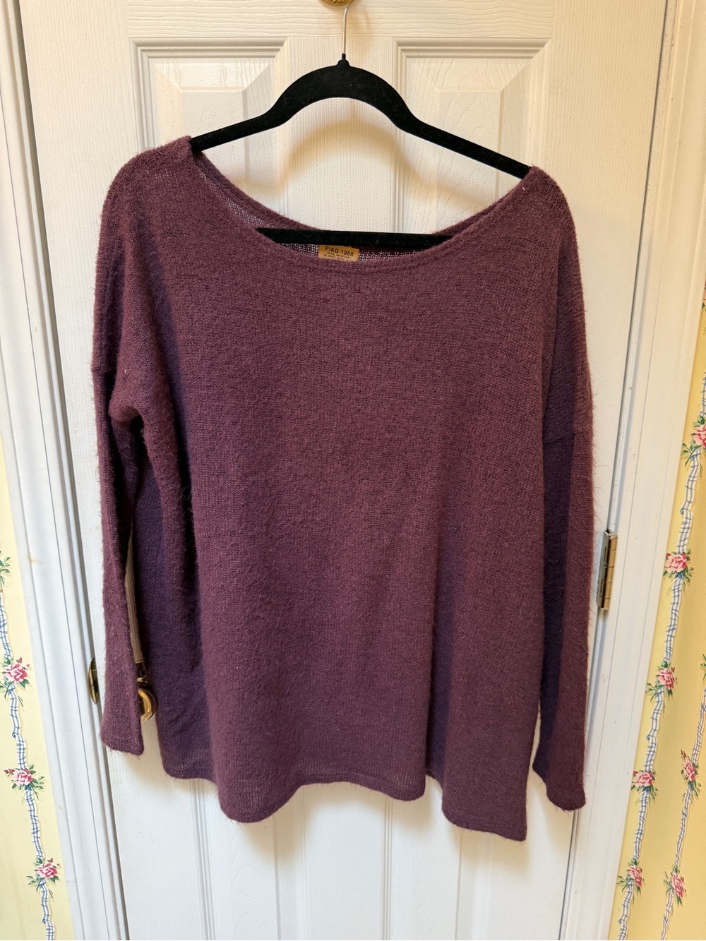 Piko 1988 Plum Scoop Neck Sweater